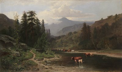 Paisaje montañoso con ganado, 1879 de William Keith